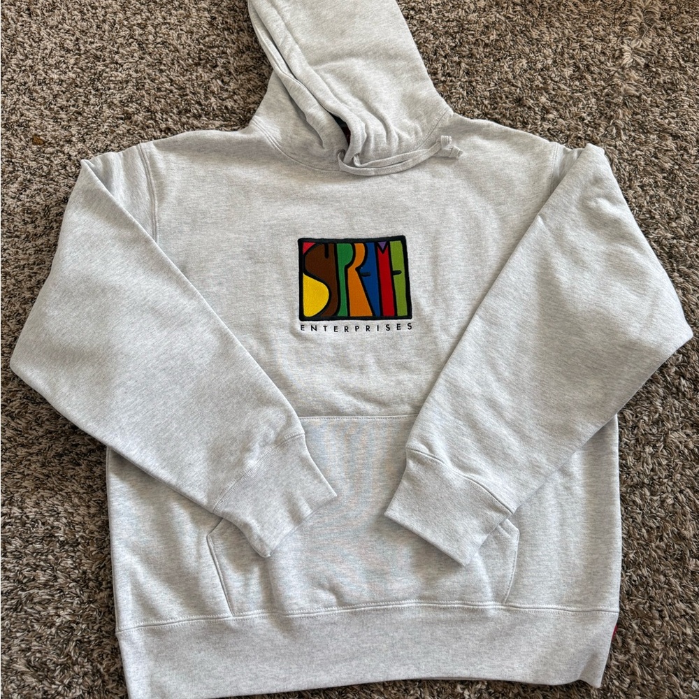 Supreme | Enterprises hooded sweatshirt | Ash grey | Size M | New with tag